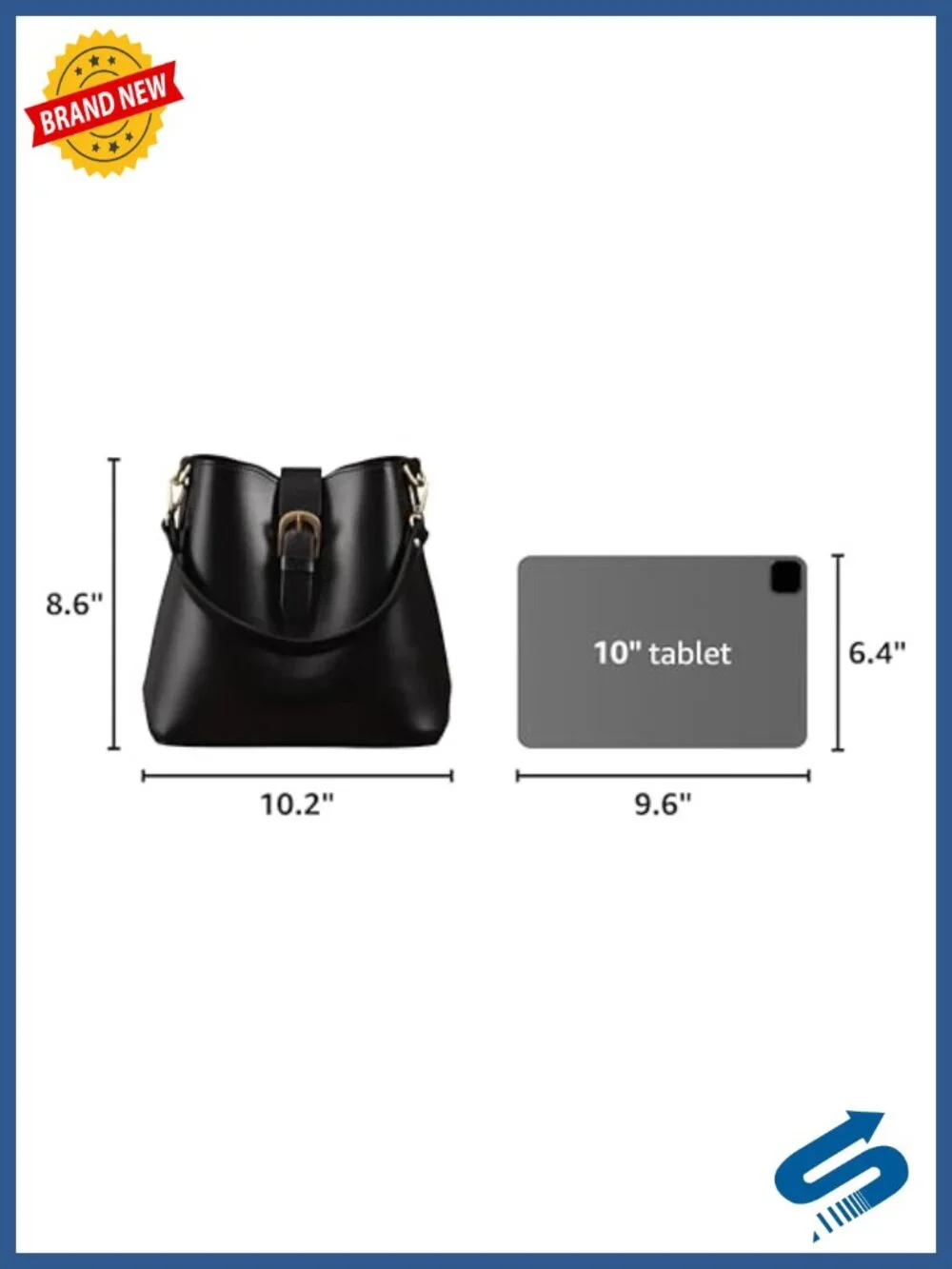 Vegan Leather Bucket Bag Hobo Crossbody Shoulder Handbag Purse